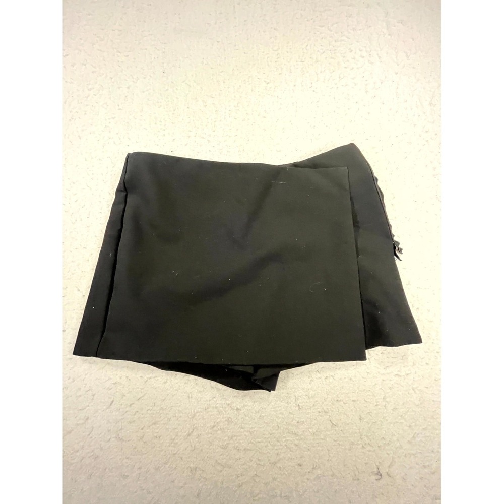 Zara Dress Shorts Womens Large Black‎ Wrap Front Tailored Career Office Wear